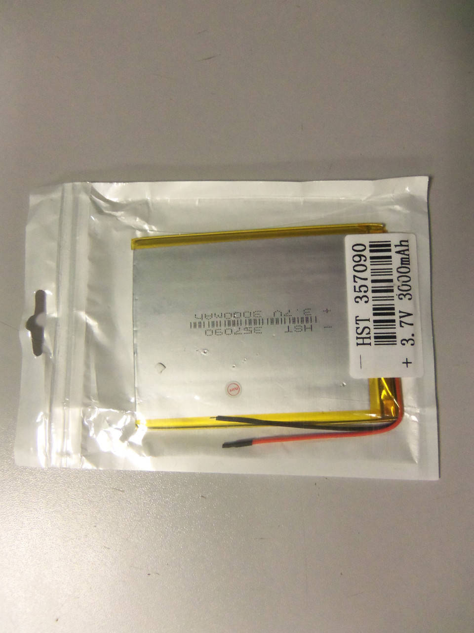Внутренний Аккумулятор для планшета 3,5*70*90 (3000 mAh 3,7V) 357090 AAA класс в Запорожье, Серый
Внутренний Аккумулятор для планшета 3,5*70*90 (3000 mAh 3,7V) 357090 AAA класс в Запорожье, Серый
