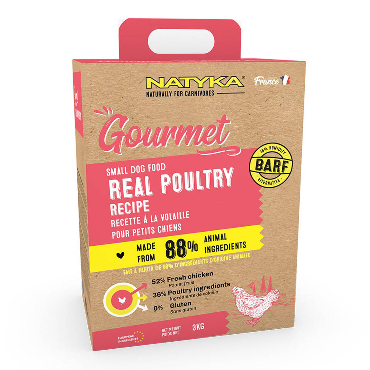 Полувлажный корм для собак мелких пород с птицей Natyka Gourmet Small Dog Poultry 3 кг
Полувлажный корм для собак мелких пород с птицей Natyka Gourmet Small Dog Poultry 3 кг