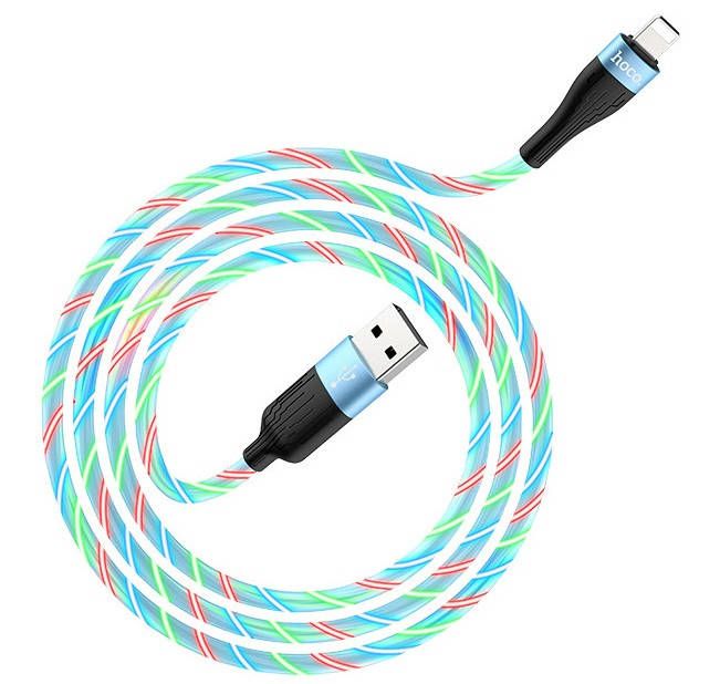 Кабель для зарядки телефона з підсвіткою Lightning Apple Iphone Charming Night HOCO U85 |100см, 2.4A| Голубий, Голубой
Кабель для зарядки телефона з підсвіткою Lightning Apple Iphone Charming Night HOCO U85 |100см, 2.4A| Голубий, Голубой