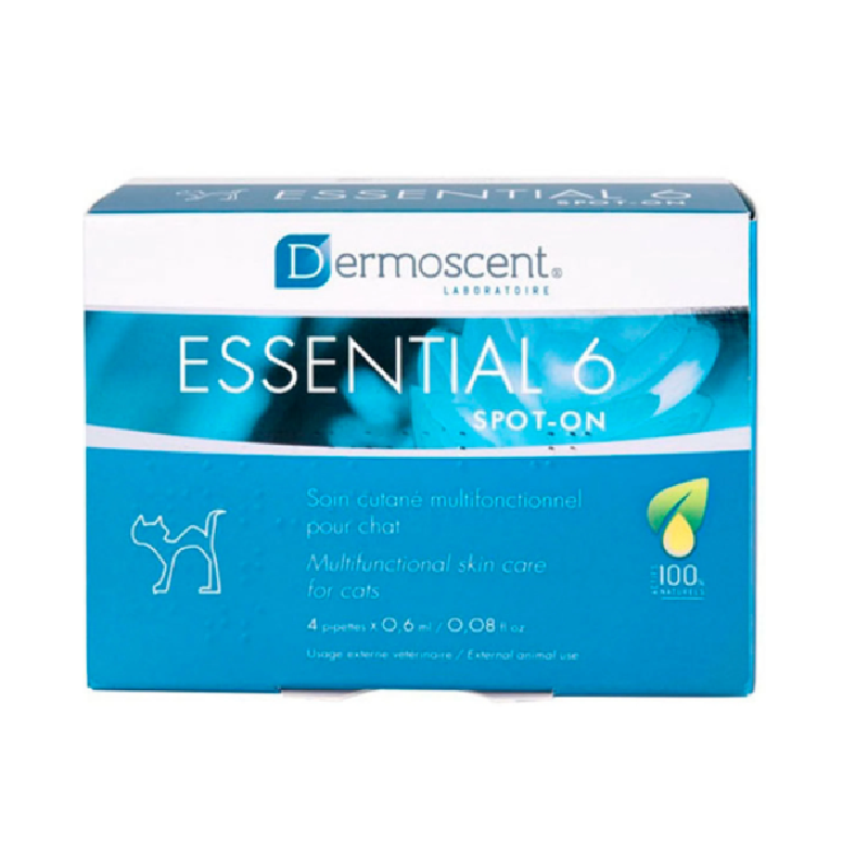 Dermoscent Essential 6 spot-on Капли на холку для ухода за кожей и шерстью кошек - 1 уп 
Dermoscent Essential 6 spot-on Капли на холку для ухода за кожей и шерстью кошек - 1 уп