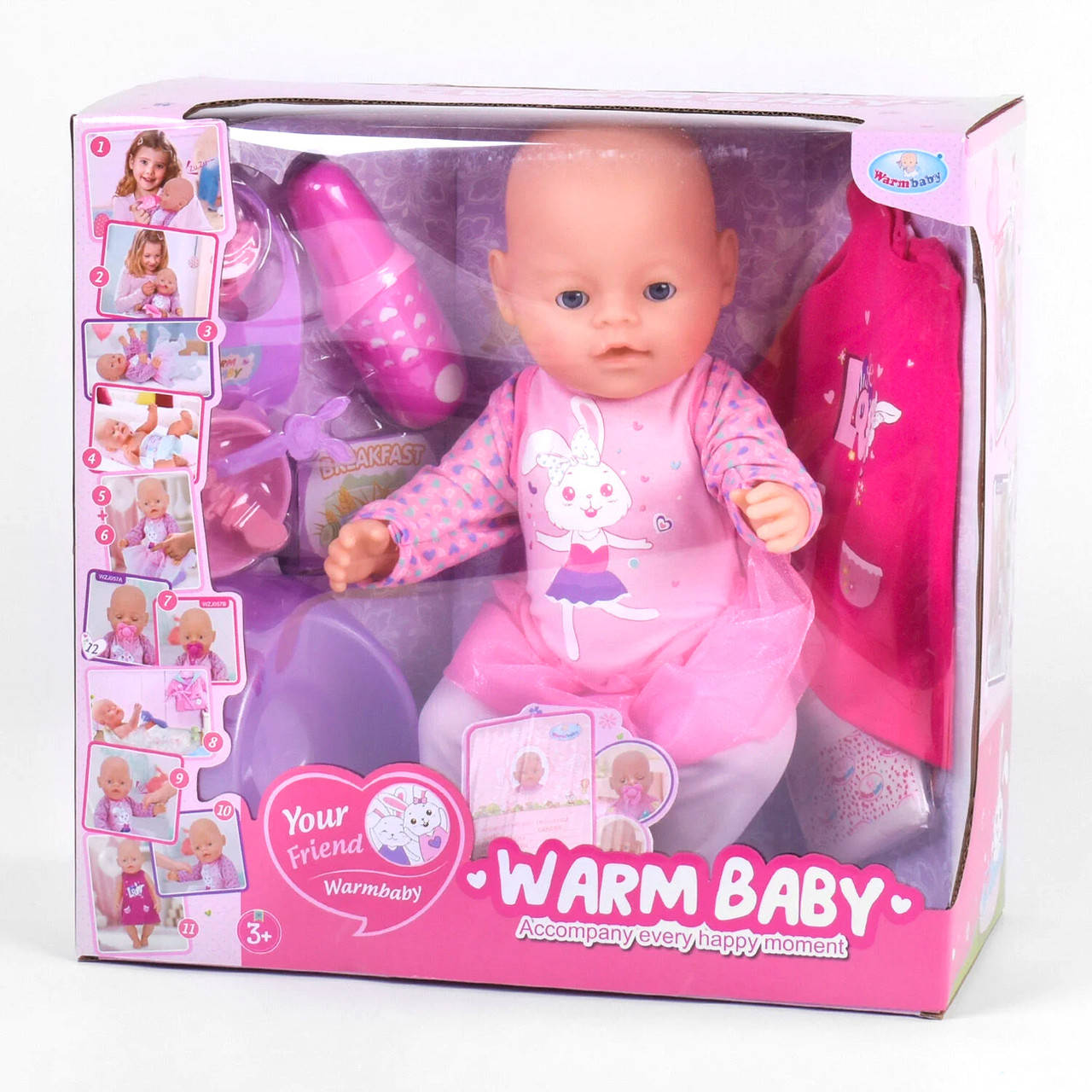 Пупс Baby Born функциональный Warm Baby (10 функций, ходит в туалет, кушает, оснащен пищалкой) WZJ 057 A-580
Пупс Baby Born функциональный Warm Baby (10 функций, ходит в туалет, кушает, оснащен пищалкой) WZJ 057 A-580