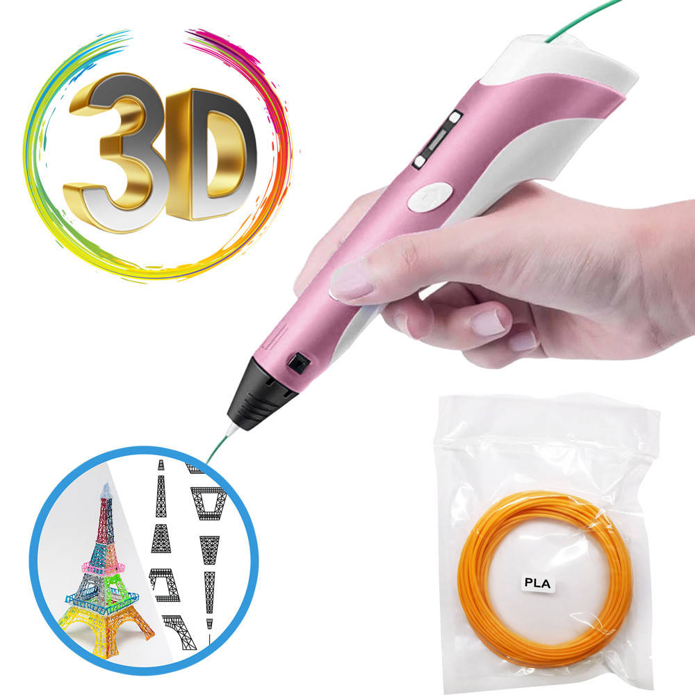 Детская 3D ручка для рисования с LCD дисплеем универсальная 2-го поколения Pen 2 Набор с Эко Пластиком MND
Детская 3D ручка для рисования с LCD дисплеем универсальная 2-го поколения Pen 2 Набор с Эко Пластиком MND