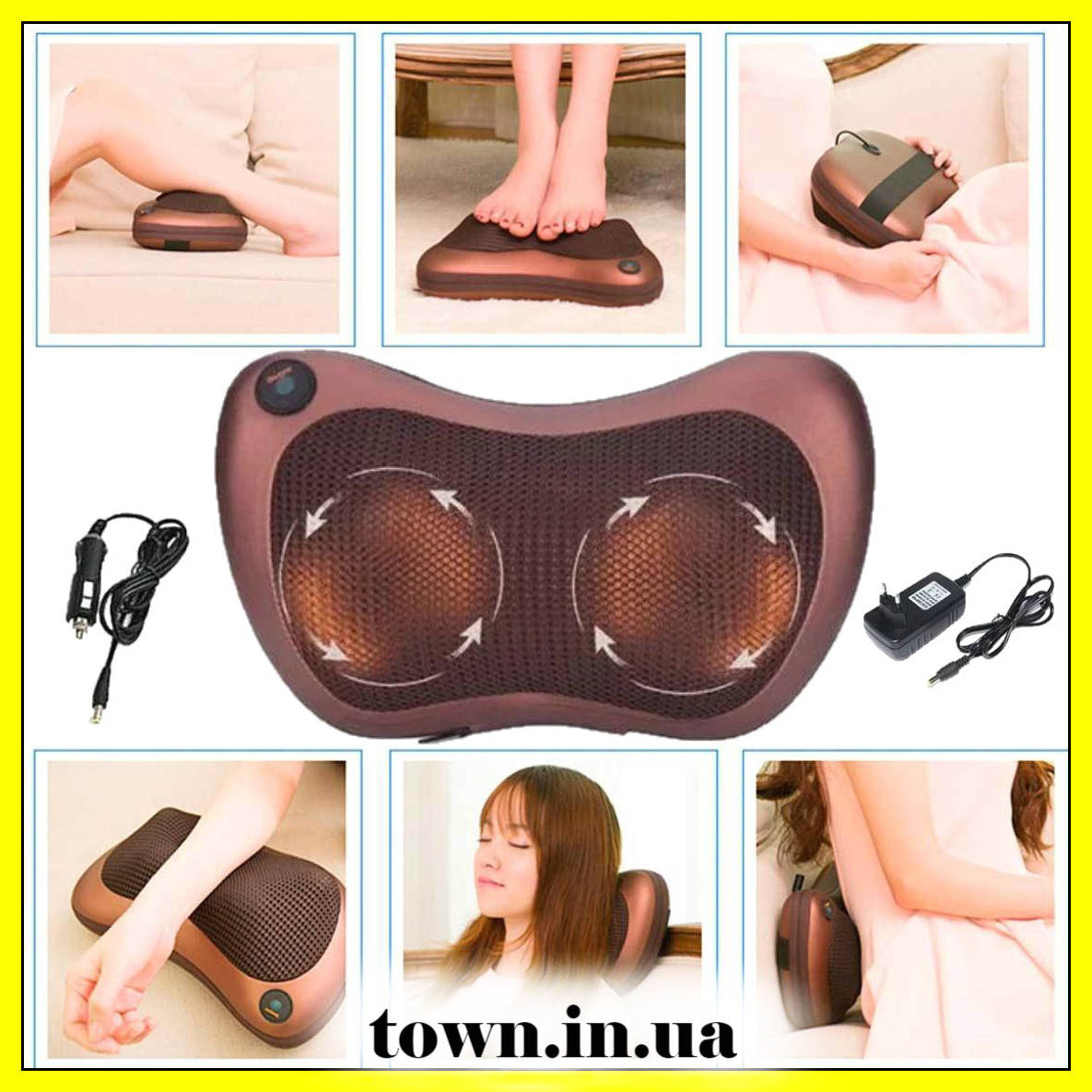 Роликовый массажер для спины и шеи Massage pillow GHM 8028.Массажная подушка, массажер с подогревом
Роликовый массажер для спины и шеи Massage pillow GHM 8028.Массажная подушка, массажер с подогревом