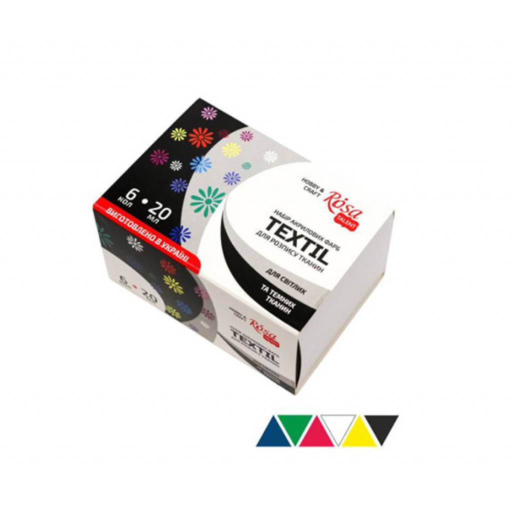 Набор красок по ткани Rosa 6 цветов по 20 мл (4823098506201)
Набор красок по ткани Rosa 6 цветов по 20 мл (4823098506201)