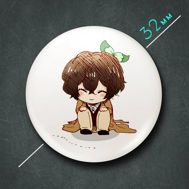 "Осаму Дазай чиби (Проза бродячих псов / Bungo stray dogs)" значок круглый на булавке Ø32 мм
"Осаму Дазай чиби (Проза бродячих псов / Bungo stray dogs)" значок круглый на булавке Ø32 мм
