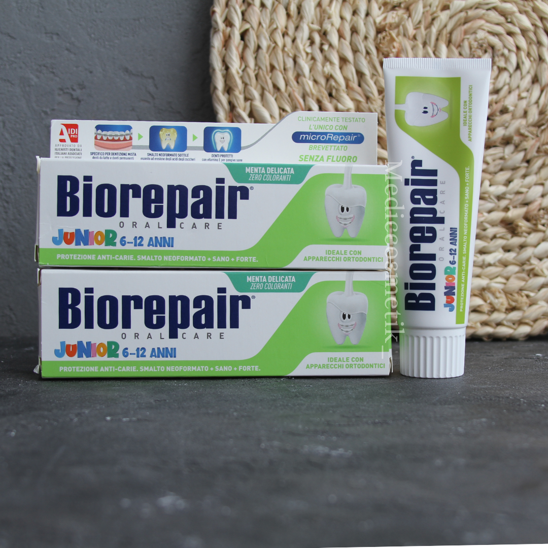 Biorepair Junior - зубная паста без содержания фтора для Детей с 6 до 12 лет Италия 75 мл
Biorepair Junior - зубная паста без содержания фтора для Детей с 6 до 12 лет Италия 75 мл