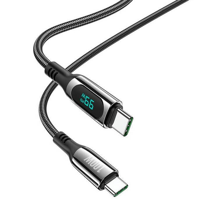 Кабель для зарядки телефона с дисплеем и быстрой зарядкой Type-C/Type-C HOCO S51 |120см, 100W| Черный
Кабель для зарядки телефона с дисплеем и быстрой зарядкой Type-C/Type-C HOCO S51 |120см, 100W| Черный