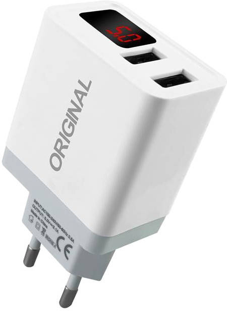 Сетевое зарядное устройство XoKo Original WC-350 с измерителем тока, 2 USB, 3.1A White, Белый
Сетевое зарядное устройство XoKo Original WC-350 с измерителем тока, 2 USB, 3.1A White, Белый