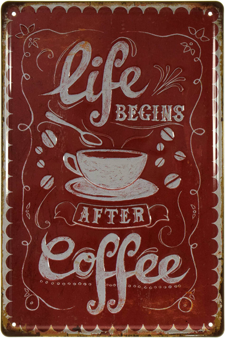 Металлическая табличка "Жизнь Начинается После Кофе (Красный Фон) / Life Begins After Coffee" (ms-002336)
Металлическая табличка "Жизнь Начинается После Кофе (Красный Фон) / Life Begins After Coffee" (ms-002336)