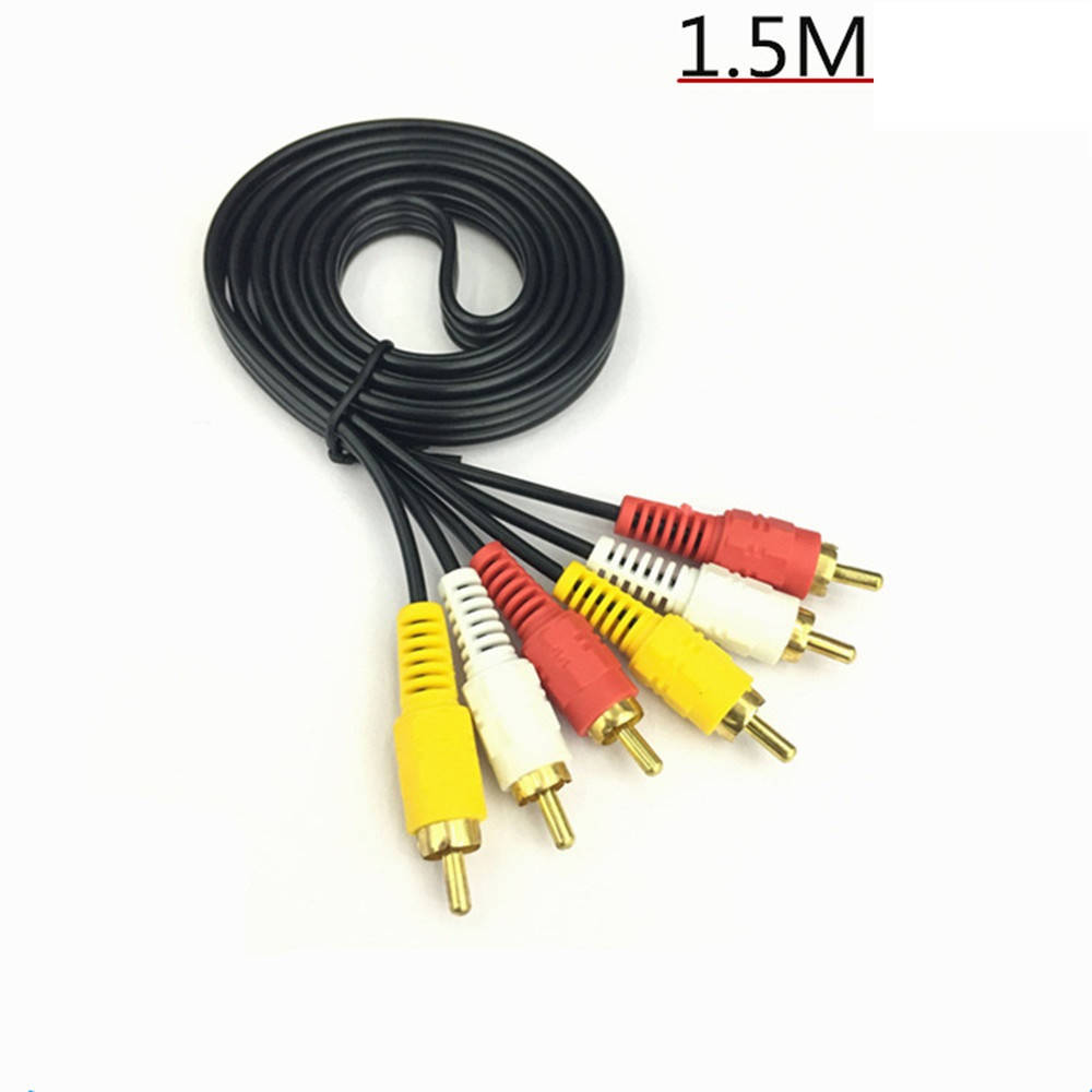 Кабель тюльпан 3 RCA - 3 RCA штекер 1,5 метра | композитный аудио видео AV кабель 3 x RCA 1,5 м папа-папа, Черный
Кабель тюльпан 3 RCA - 3 RCA штекер 1,5 метра | композитный аудио видео AV кабель 3 x RCA 1,5 м папа-папа, Черный