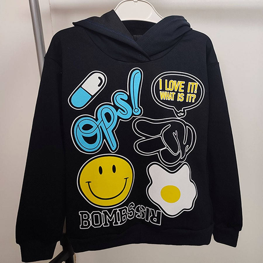 Худи для девочки Смайлик 72 (128см-134см), Черный
Худи для девочки Смайлик 72 (128см-134см), Черный