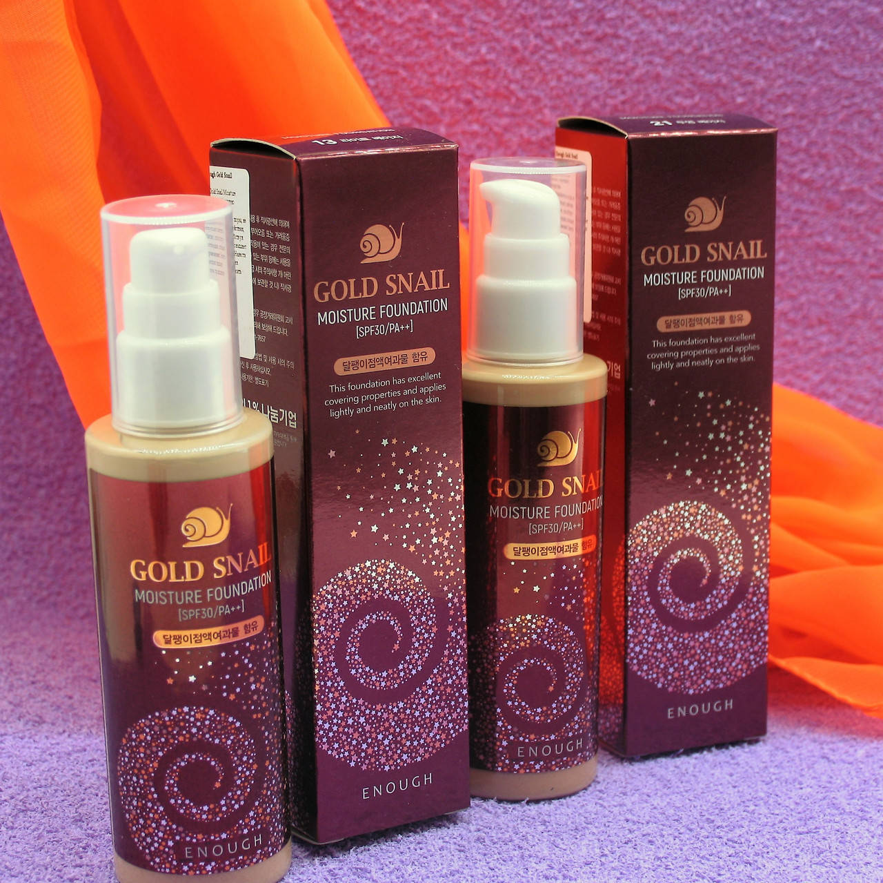 Омолаживающий корейский тональный крем с муцином улитки Enough Gold Snail SPF30/PA++ ОРИГИНАЛ 21
Омолаживающий корейский тональный крем с муцином улитки Enough Gold Snail SPF30/PA++ ОРИГИНАЛ 21