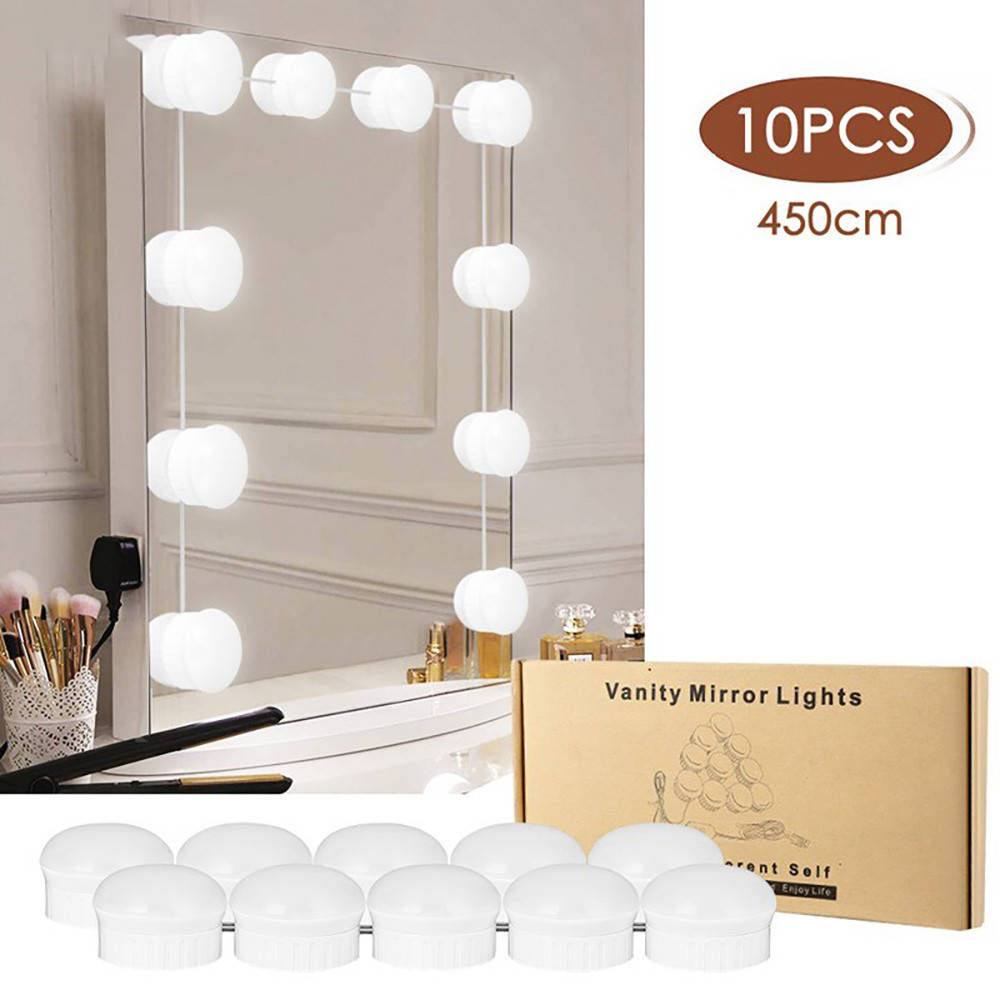 Светодиодная подсветка для зеркала с регулировкой яркости 10 шт / LED лампы на зеркало для макияжа
Светодиодная подсветка для зеркала с регулировкой яркости 10 шт / LED лампы на зеркало для макияжа