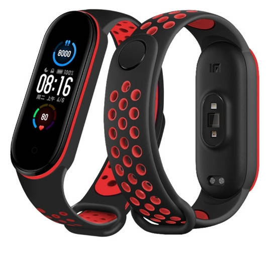 

Фитнес браслет Xiaomi Mi Smart Band 6 Sport Умные часы M6 Sport Черный с красным
