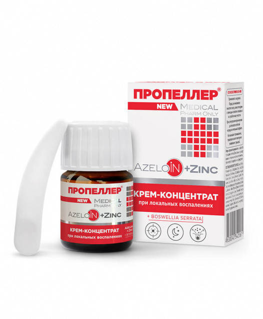 Крем-концентрат для лица от прыщей и воспалений Azeloin + Zinc, 20 мл Пропеллер
Крем-концентрат для лица от прыщей и воспалений Azeloin + Zinc, 20 мл Пропеллер