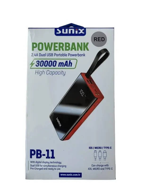 Универсальный мощный Power Bank 30000 mAh SUNIX PB-11 Повербанк переносной
Универсальный мощный Power Bank 30000 mAh SUNIX PB-11 Повербанк переносной