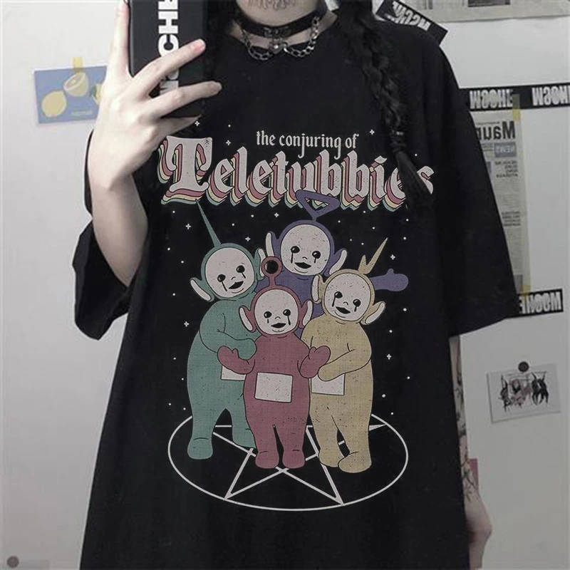 Футболка «Teletubbies. Панк, Готика», Черный 
Футболка «Teletubbies. Панк, Готика», Черный