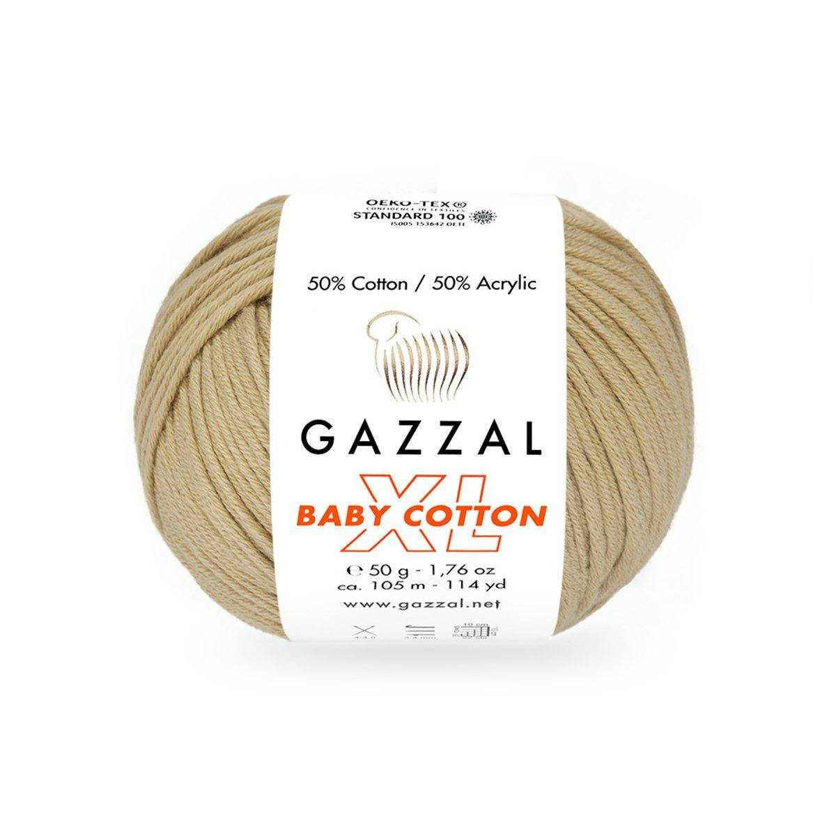 Gazzal Baby Cotton XL (Газзал Беби Котон ХЛ) № 3424 беж (Пряжа с хлопком, нитки для вязания)
Gazzal Baby Cotton XL (Газзал Беби Котон ХЛ) № 3424 беж (Пряжа с хлопком, нитки для вязания)