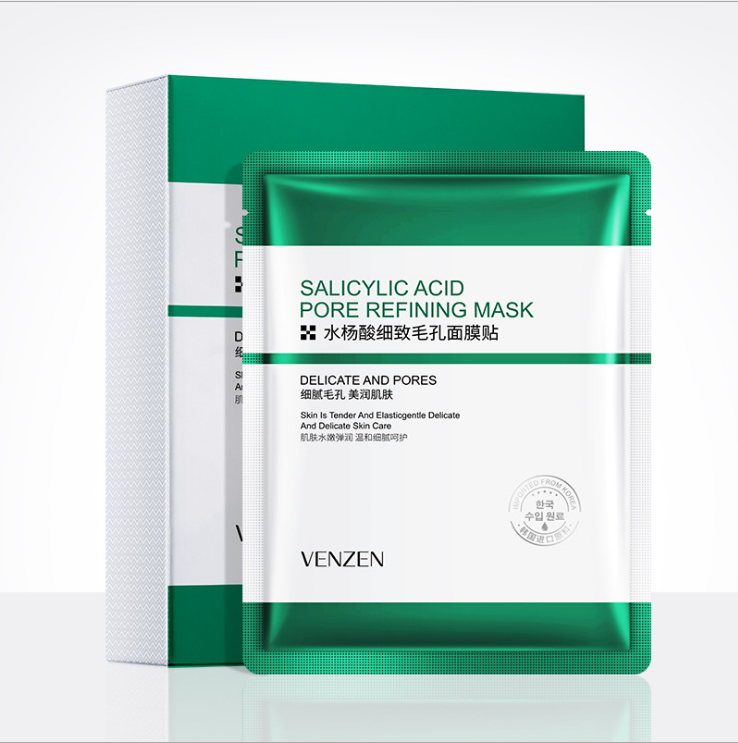 Тканевая маска для проблемной кожи с салициловой кислотой Venzen Salicylic acid pore refining mask
Тканевая маска для проблемной кожи с салициловой кислотой Venzen Salicylic acid pore refining mask