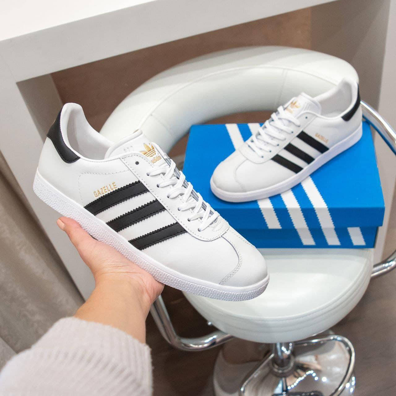 Мужские кроссовки Adidas Gazelle кожаные белые модные кроссовки адидас отличного качества, Белый 
Мужские кроссовки Adidas Gazelle кожаные белые модные кроссовки адидас отличного качества, Белый