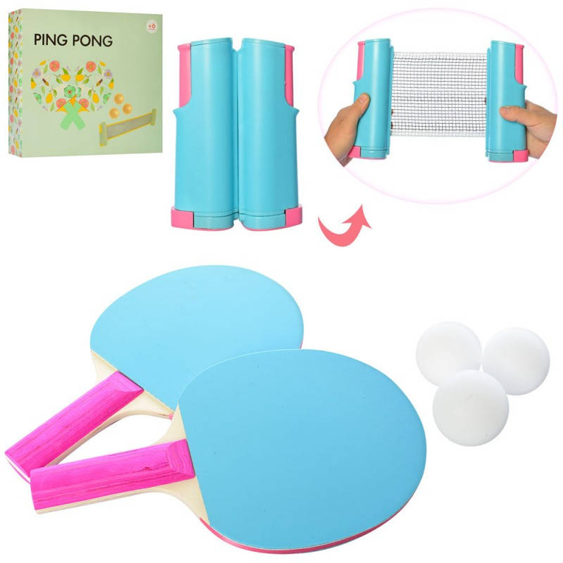 Набор настольный теннис, пинг понг, регулируемая сетка, 2 ракетки, 3 мячика
Набор настольный теннис, пинг понг, регулируемая сетка, 2 ракетки, 3 мячика