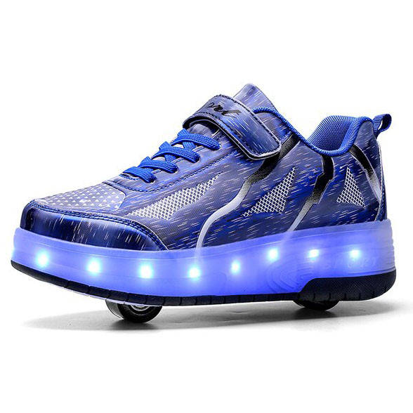 Роликовые светящиеся кроссовки на 2 роликах, USB зарядка, в стиле heelys, синий (RKL-15)
Роликовые светящиеся кроссовки на 2 роликах, USB зарядка, в стиле heelys, синий (RKL-15)