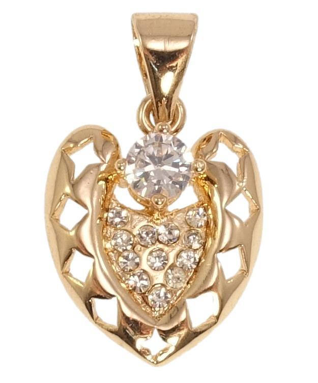 Кулон Fallon Позолота 18К "Декоративное сердце с резным узором и цирконием" 
Кулон Fallon Позолота 18К "Декоративное сердце с резным узором и цирконием"