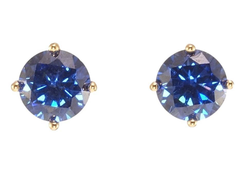 Серьги Xuping Позолота 18K гвоздики (пусеты) "Синие кристаллы в 4-х крапановой оправе" ø 8мм 
Серьги Xuping Позолота 18K гвоздики (пусеты) "Синие кристаллы в 4-х крапановой оправе" ø 8мм