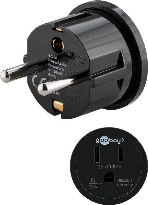 Перехідник живлення Goobay IEC(EuroPlug)-(USA) M/F +Japan адаптер Round 15A чорний (75.04.5350)
Перехідник живлення Goobay IEC(EuroPlug)-(USA) M/F +Japan адаптер Round 15A чорний (75.04.5350)
