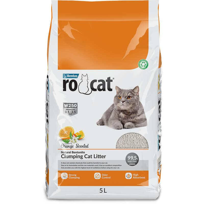 RoCat Cat Litter Orange 5 л / 4,3 кг - Бентонитовый наполнитель для кошачьего туалета с ароматом цитрусовых
RoCat Cat Litter Orange 5 л / 4,3 кг - Бентонитовый наполнитель для кошачьего туалета с ароматом цитрусовых