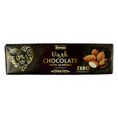 Шоколад Торрас чорний з мигдалем без цукру Torras dark almond ZERO 300g 14шт/ящ (Код : 00-00005481)
Шоколад Торрас чорний з мигдалем без цукру Torras dark almond ZERO 300g 14шт/ящ (Код : 00-00005481)