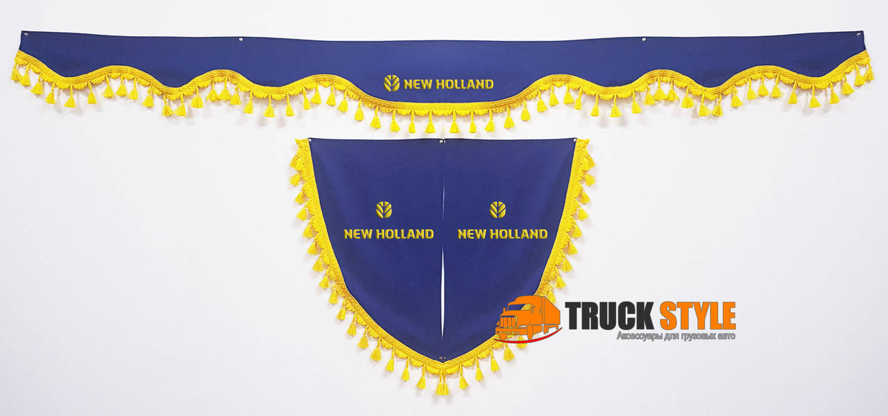 Ламбрекен на лобовое скло + 2 угокли New holland Ньюв Холланд ( ламбрекены, шторы в кабину)
Ламбрекен на лобовое скло + 2 угокли New holland Ньюв Холланд ( ламбрекены, шторы в кабину)