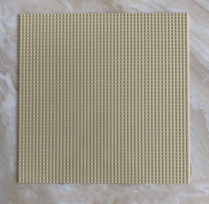 Лего строительная пластина Lego поле 40х40 см 50*50 пина (Бежевый), Белый