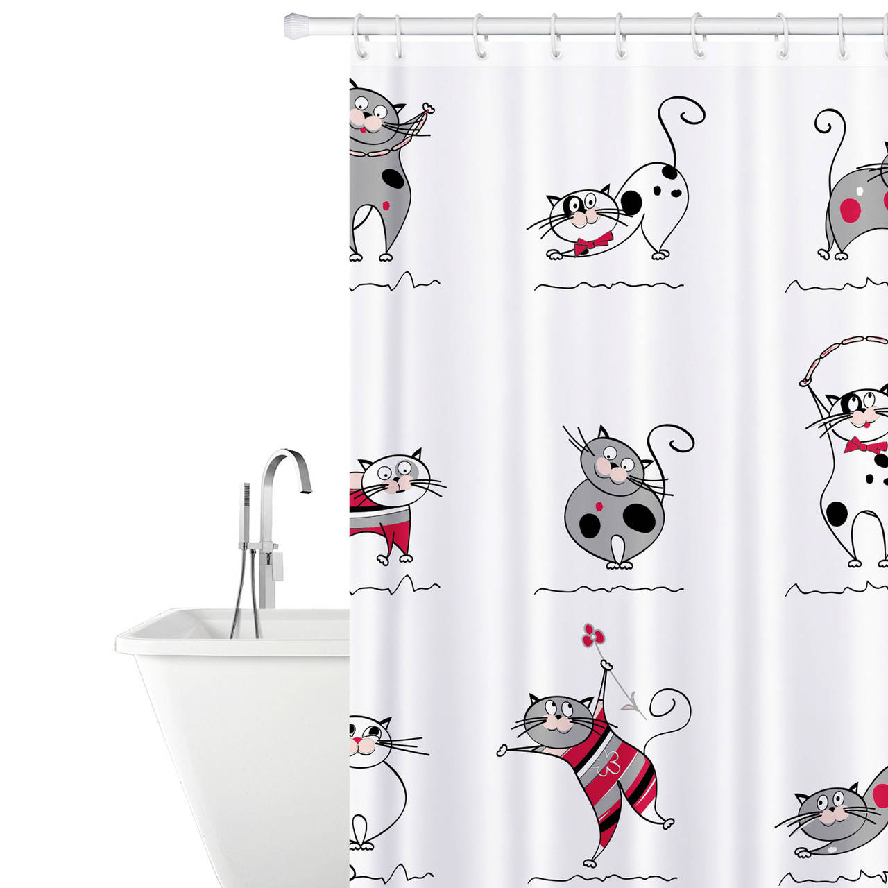 Тканева штора для ванної кімнати, магніт фіксатор (180*180см) FUNNY CATS TEXTILE (Веселі Коти)
Тканева штора для ванної кімнати, магніт фіксатор (180*180см) FUNNY CATS TEXTILE (Веселі Коти)