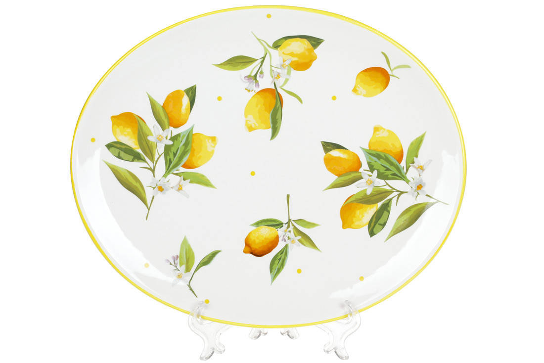 Блюдо овальное керамическое 30.5 см Сочные лимоны, Белый
Блюдо овальное керамическое 30.5 см Сочные лимоны, Белый