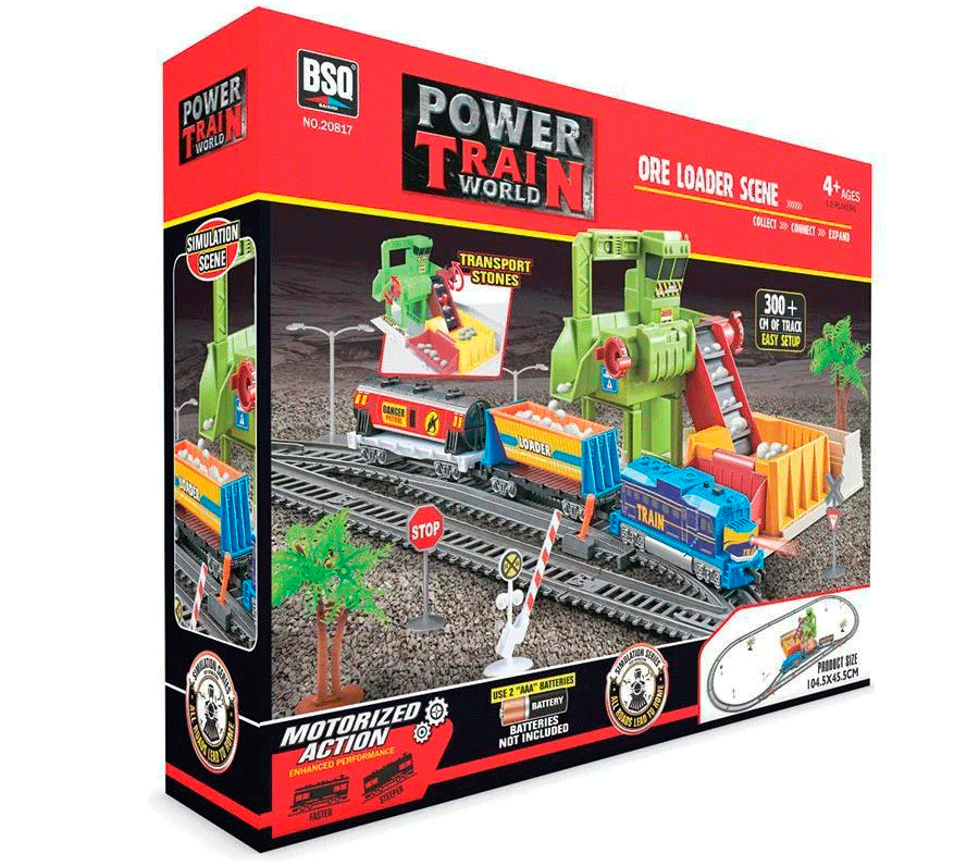 Железная дорога Power Train Каменоломня 56 элемент, длина путей 310 см
Железная дорога Power Train Каменоломня 56 элемент, длина путей 310 см