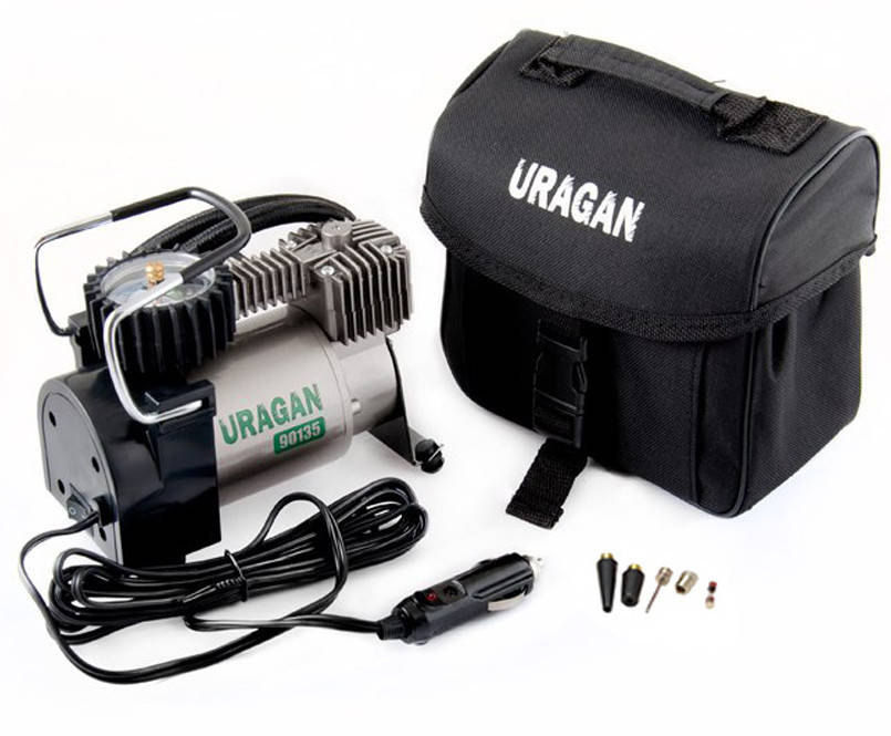 Автомобильный компрессор Uragan 90135 с автостопом (12v/37л/170Вт)
Автомобильный компрессор Uragan 90135 с автостопом (12v/37л/170Вт)