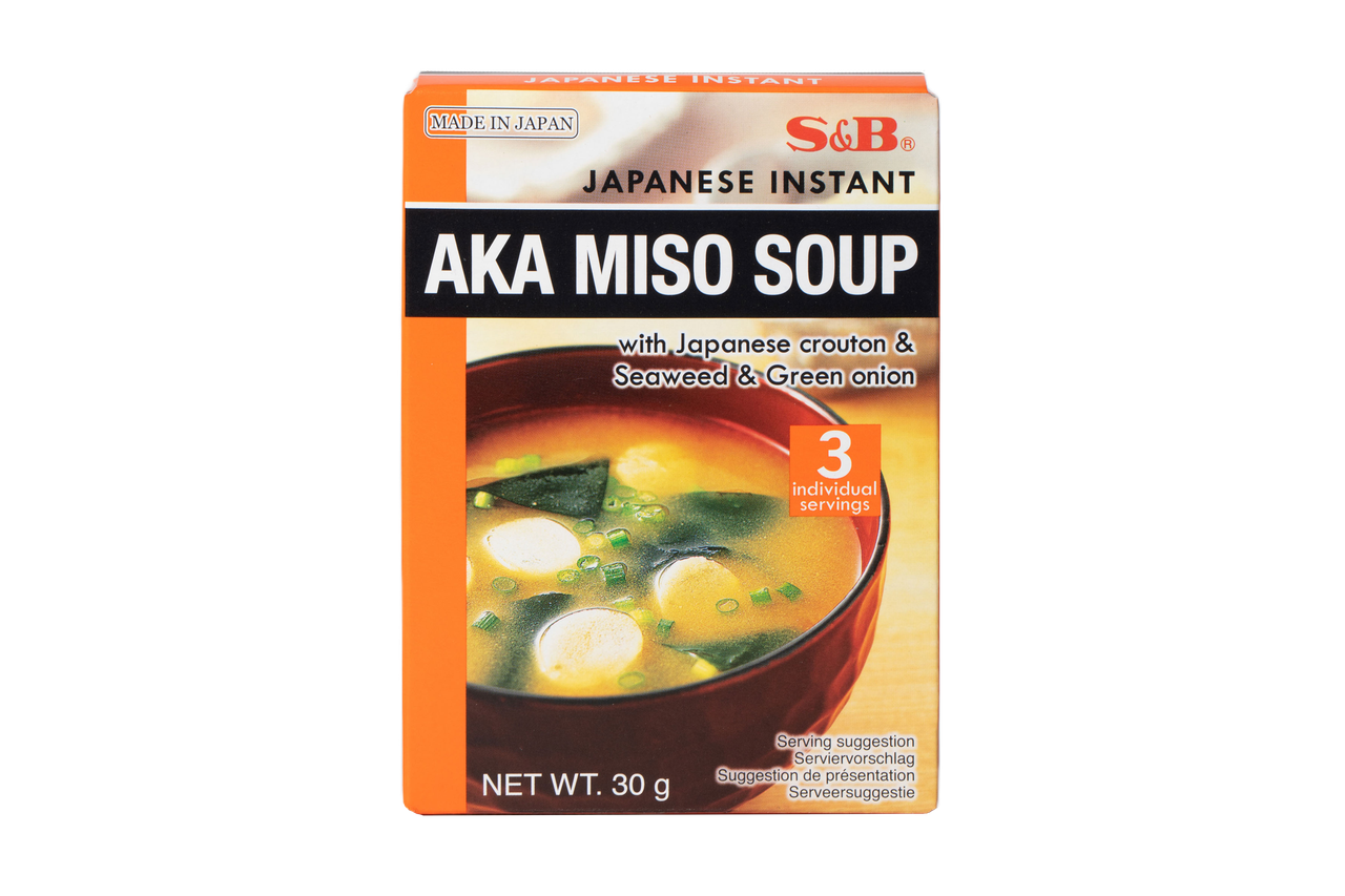 Суп швидкого приготування Aka Miso Soup S&B 30 г
Суп швидкого приготування Aka Miso Soup S&B 30 г