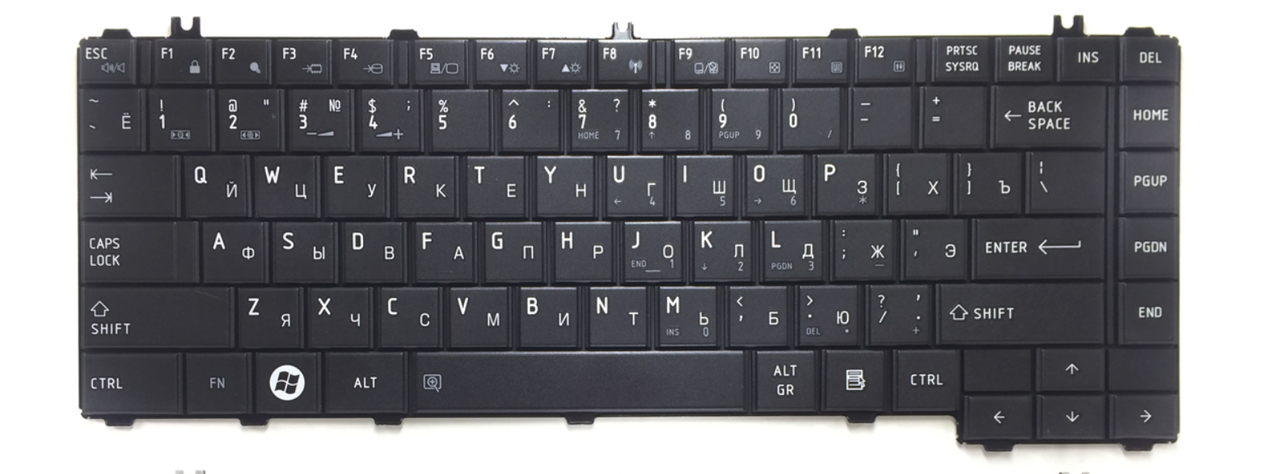 Клавиатура для ноутбука Toshiba Satellite C600, L600, L630, L640, L645, C640, C645 глянец RU черная новая, Черный
Клавиатура для ноутбука Toshiba Satellite C600, L600, L630, L640, L645, C640, C645 глянец RU черная новая, Черный