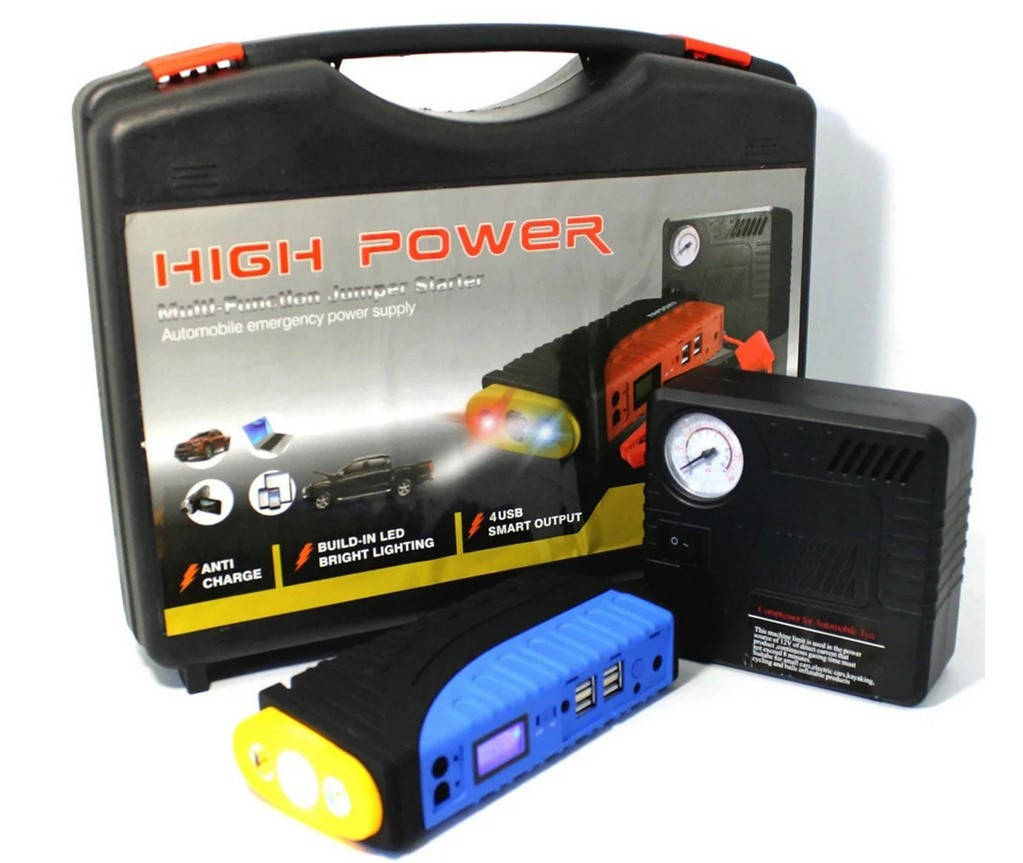 Пускозарядное устройство JUMPSTARTER TM19F (68800 mAh) + компрессор (300/600A) | Пусковая зарядка для авто
Пускозарядное устройство JUMPSTARTER TM19F (68800 mAh) + компрессор (300/600A) | Пусковая зарядка для авто