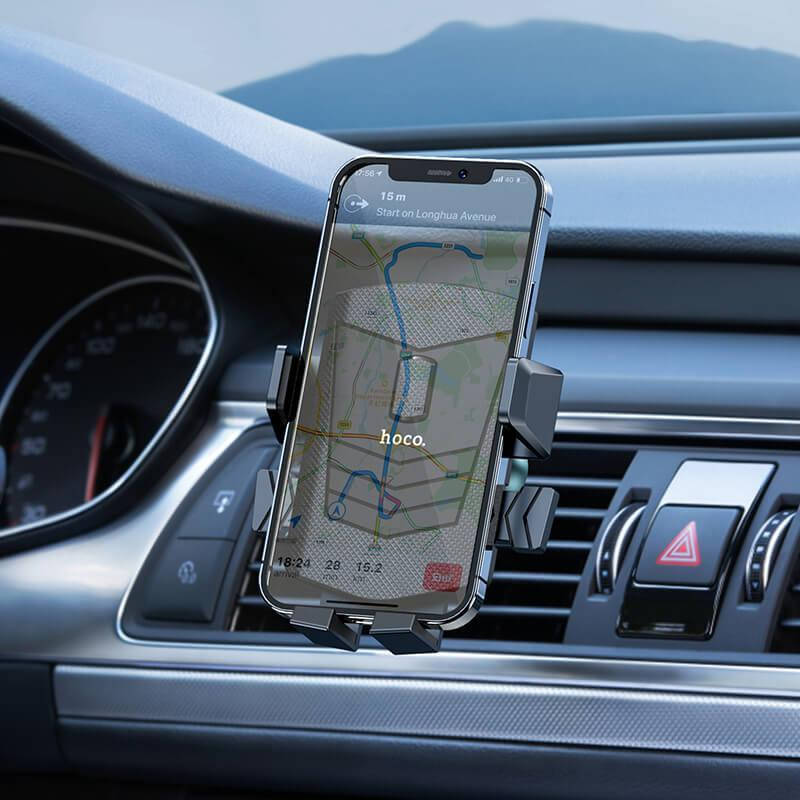 Автомобильный держатель для телефона самозажимной в решетку автодержатель универсальный для смартфона Hoco, Черный
Автомобильный держатель для телефона самозажимной в решетку автодержатель универсальный для смартфона Hoco, Черный