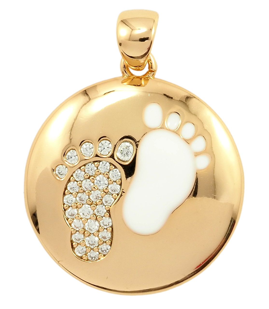 Кулон Xuping Позолота 18K "Детские ножки с белой эмалью и цирконием" для цепочки до 2мм
Кулон Xuping Позолота 18K "Детские ножки с белой эмалью и цирконием" для цепочки до 2мм