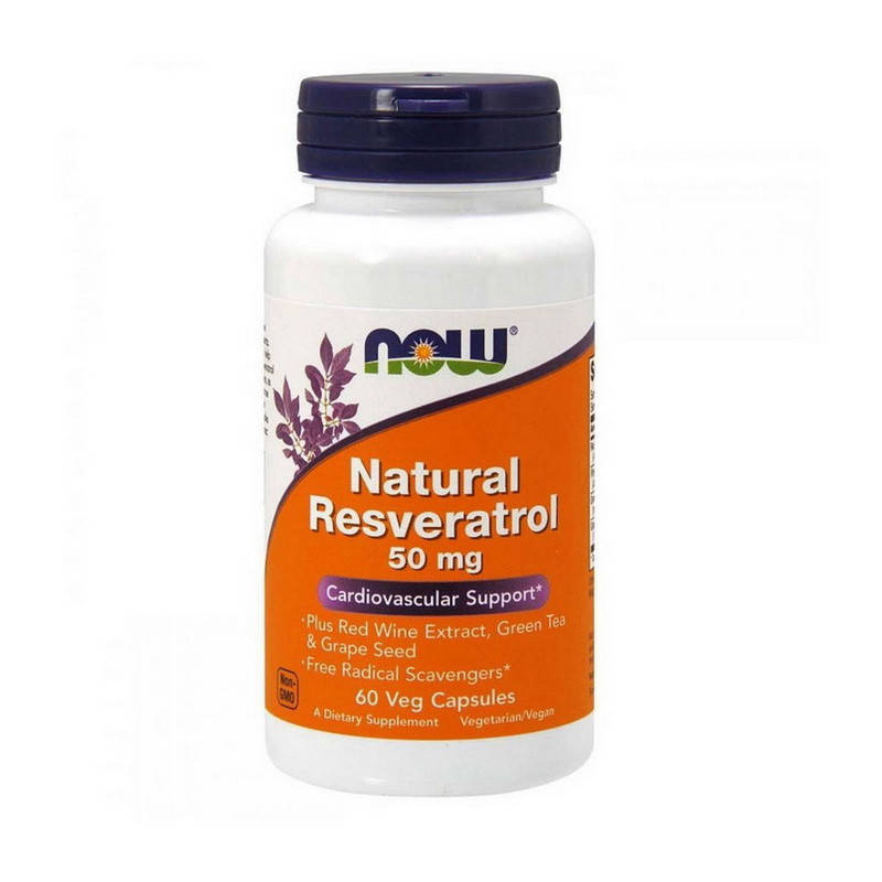 Антиоксидант ресвератрол 50 мг, NOW Foods, Natural Resveratrol 50 mg, 60 вегетарианских капсул
Антиоксидант ресвератрол 50 мг, NOW Foods, Natural Resveratrol 50 mg, 60 вегетарианских капсул