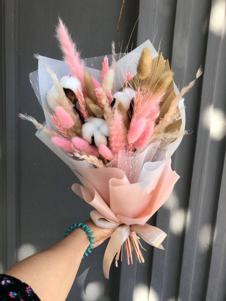 Букет из хлопка и розового лагуруса
Букет из хлопка и розового лагуруса