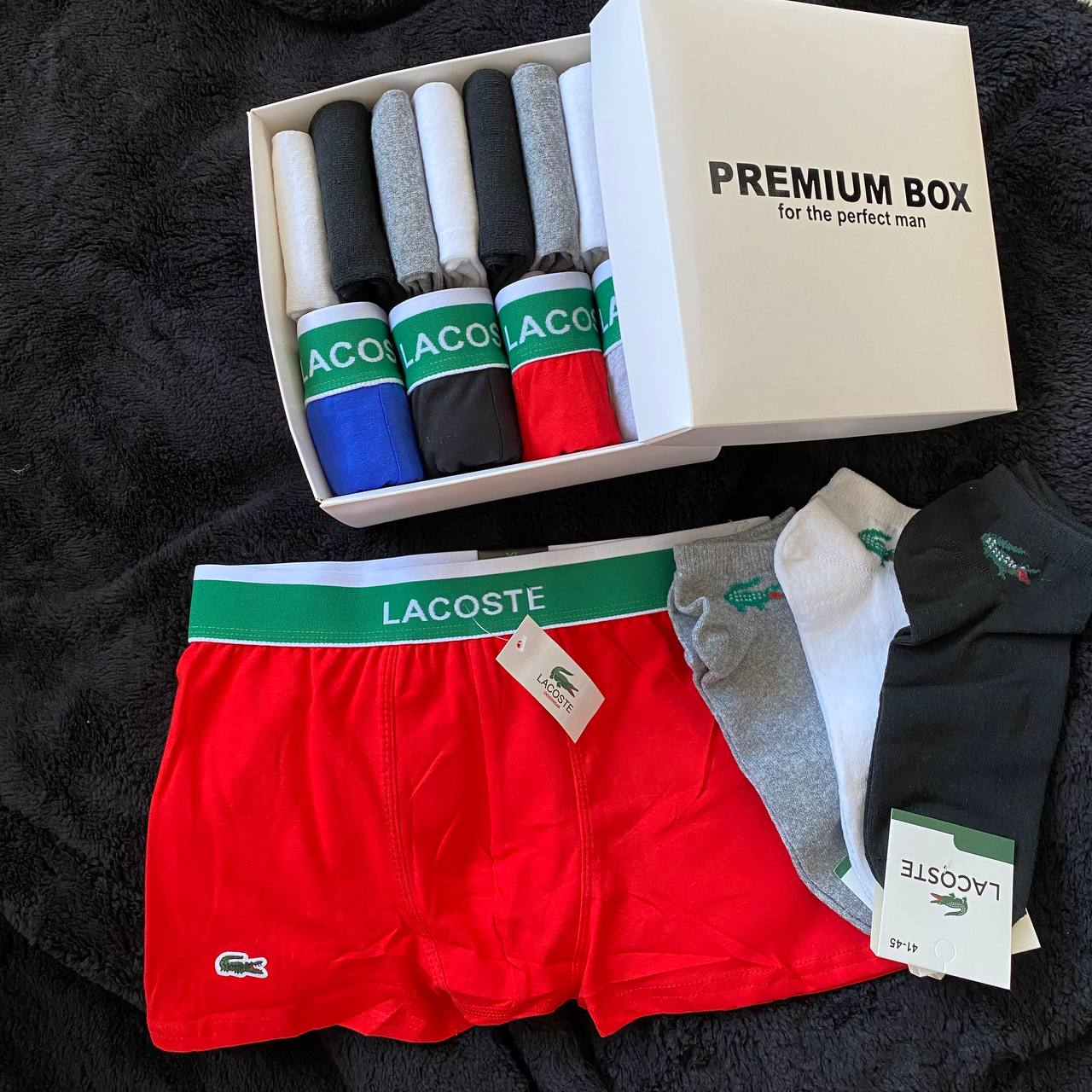 Мужской комплект трусов и носков Premium Box Small Комплект: трусы 4 штуки + носки 8 штук
Мужской комплект трусов и носков Premium Box Small Комплект: трусы 4 штуки + носки 8 штук