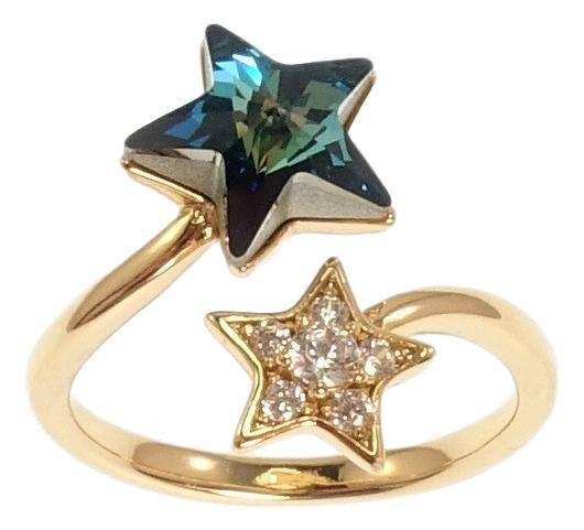 Кольцо Xuping Позолота 18K с кр-ми Swarovski "Две звезды с кристаллом Metallic Blue" р.17-18,18-19
Кольцо Xuping Позолота 18K с кр-ми Swarovski "Две звезды с кристаллом Metallic Blue" р.17-18,18-19
