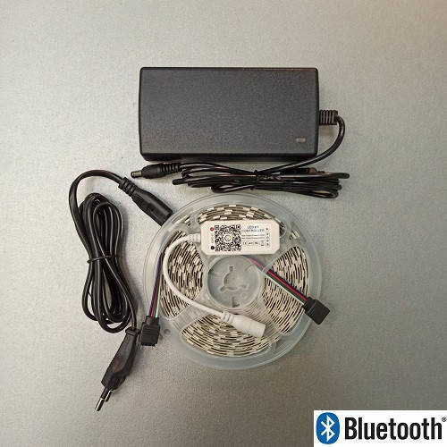 Комплект лента светодиодная RGB 5 метров с регулировкой цвета Bluetooth IP20 без силикона
Комплект лента светодиодная RGB 5 метров с регулировкой цвета Bluetooth IP20 без силикона