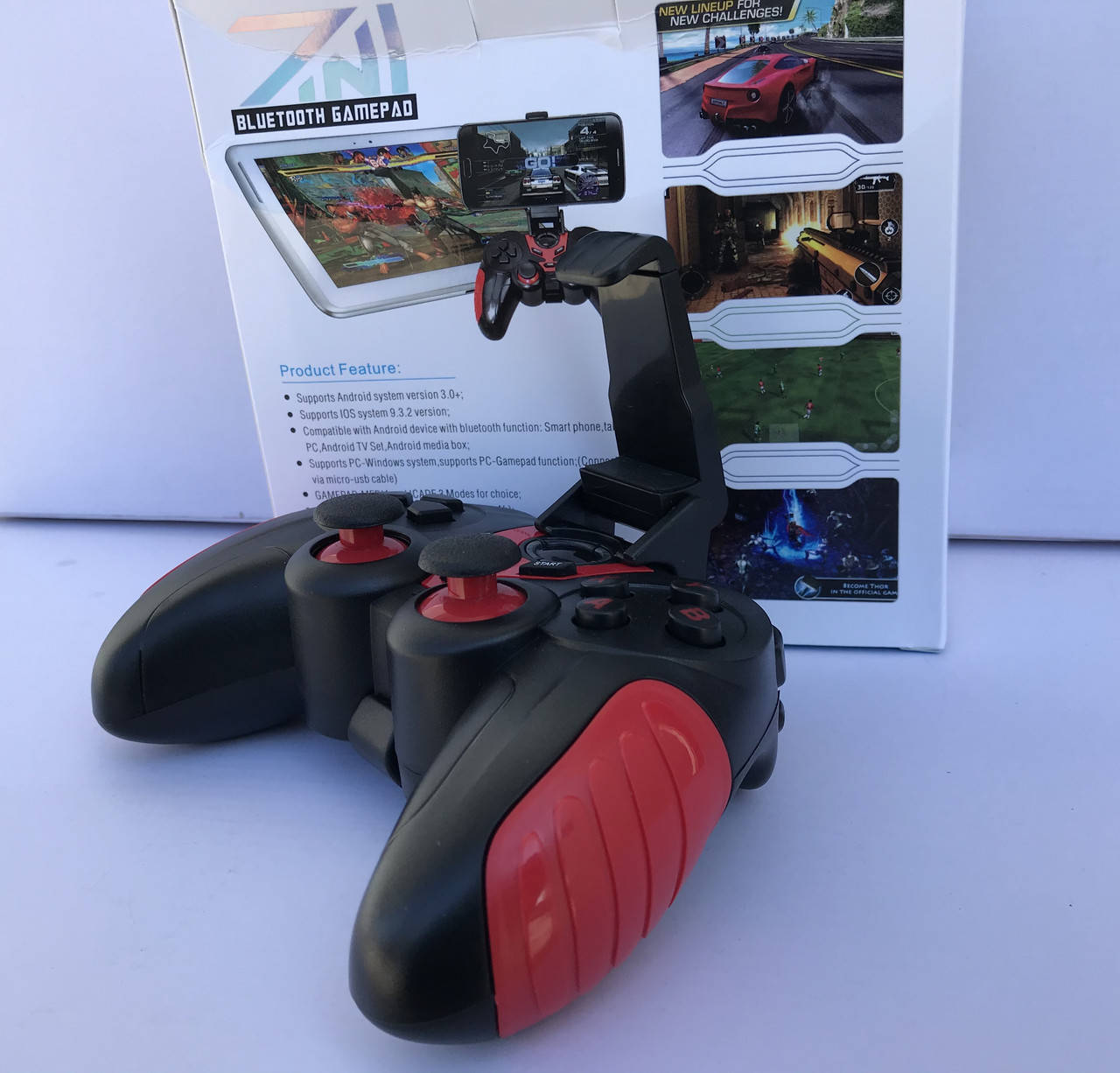 STK 7024X беспроводной Bluetooth игровой джостик контроллер геймпад с держателем, Черный
STK 7024X беспроводной Bluetooth игровой джостик контроллер геймпад с держателем, Черный