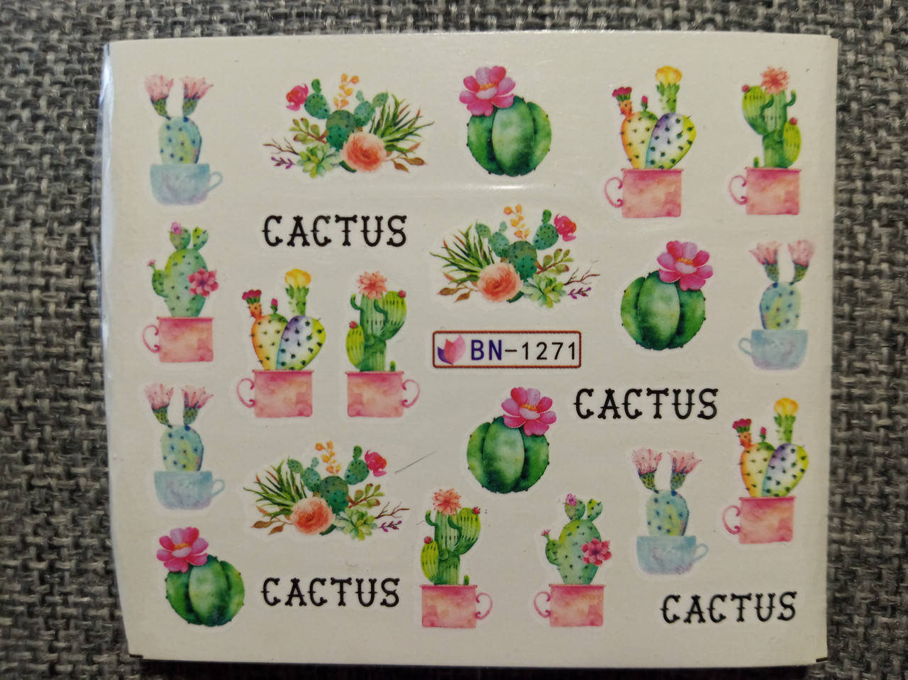 Слайдер-дизайн для ногтей (водные наклейки на ногти) BN-1271