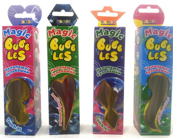Нелопающиеся пузыри Magic BubbLes, 70 грамм, 4 вида, 923736